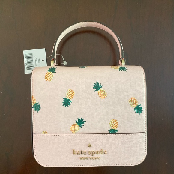 NWT Kate Spade Pink Mini Bag with Pineapple Design - Picture 2 of 4